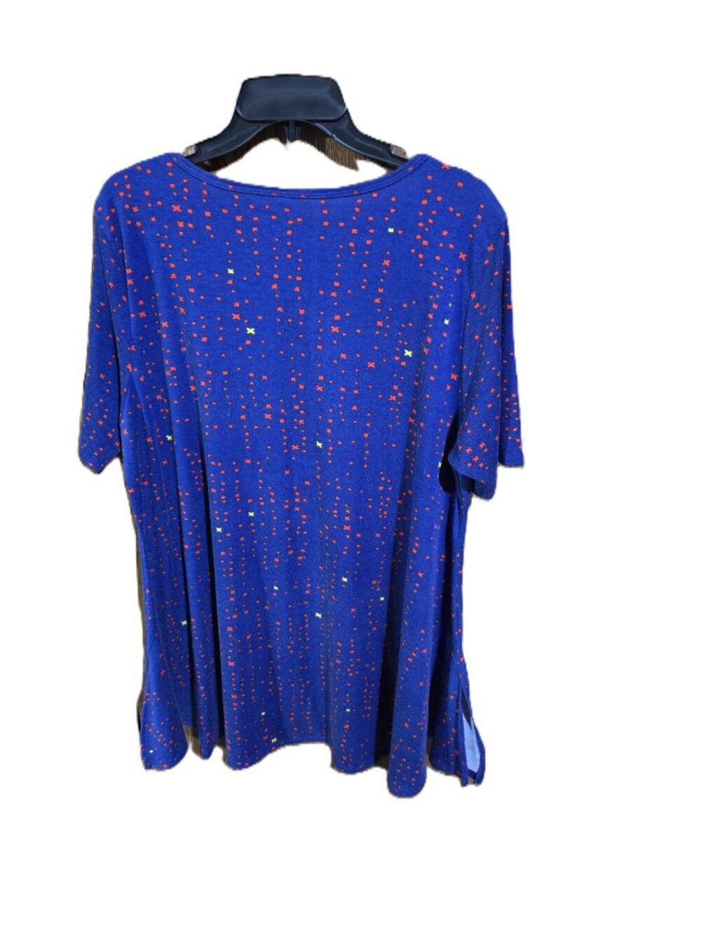 LuLaRoe Blue & Red Short Sleeve Top Size 2XL - Picture 3 of 3